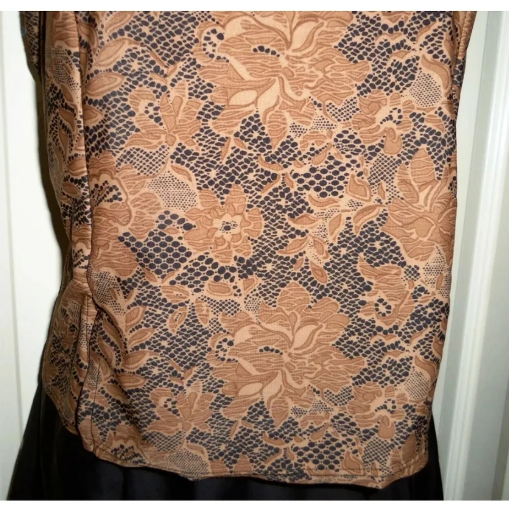 BLAIR ~ Size 12~ Brown Lace Print ~ Tankini Top ONLY - NWT